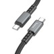 USB-TYPE C CABLE  ΣΕ TYPE C X85 60W 20V/3A BLACK 1m